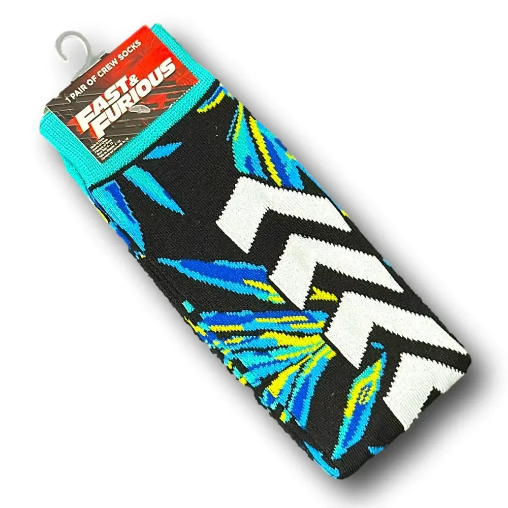 3/$20 The Fast & The Furious Funny Novelty Crew Socks - NWT
